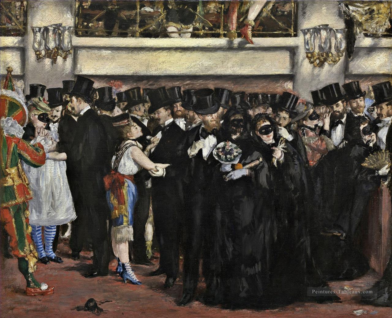 Bal masqué à l’opéra réalisme impressionnisme Édouard Manet Peintures à l'huile